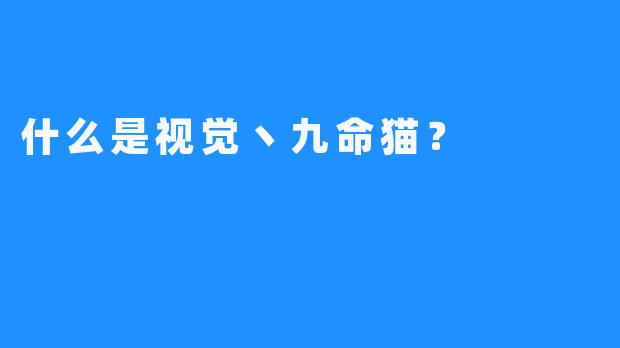 什么是视觉丶九命猫？