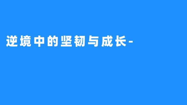 逆境中的坚韧与成长-